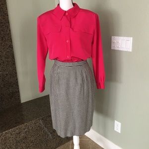 Michele Black White A-Line Skirt Size 10
